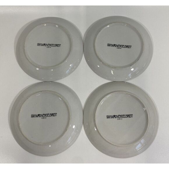 Mary Engelbreit Christmas Santa & Kids 7” Appetizer Salad Side Plates Set Of 4 - Picture 6 of 7